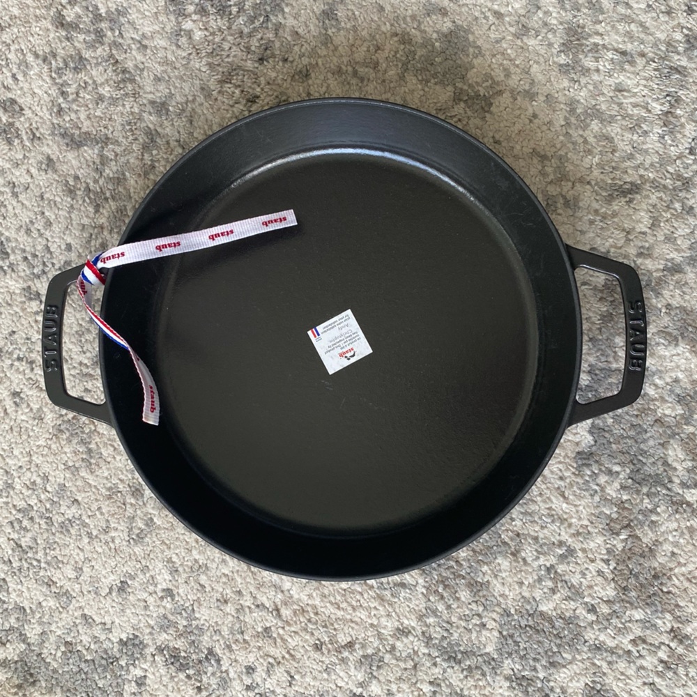 Staub Black Cast Iron Round Pan